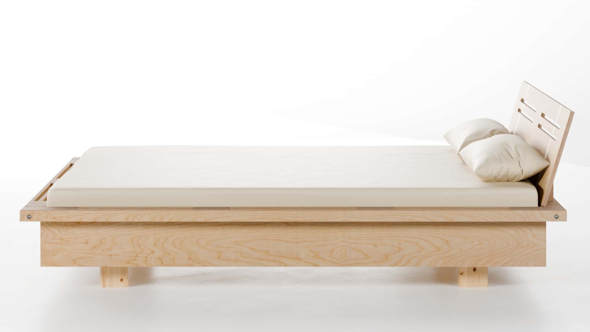 Bett Pagode Birke Schichtholz 140x200 cm