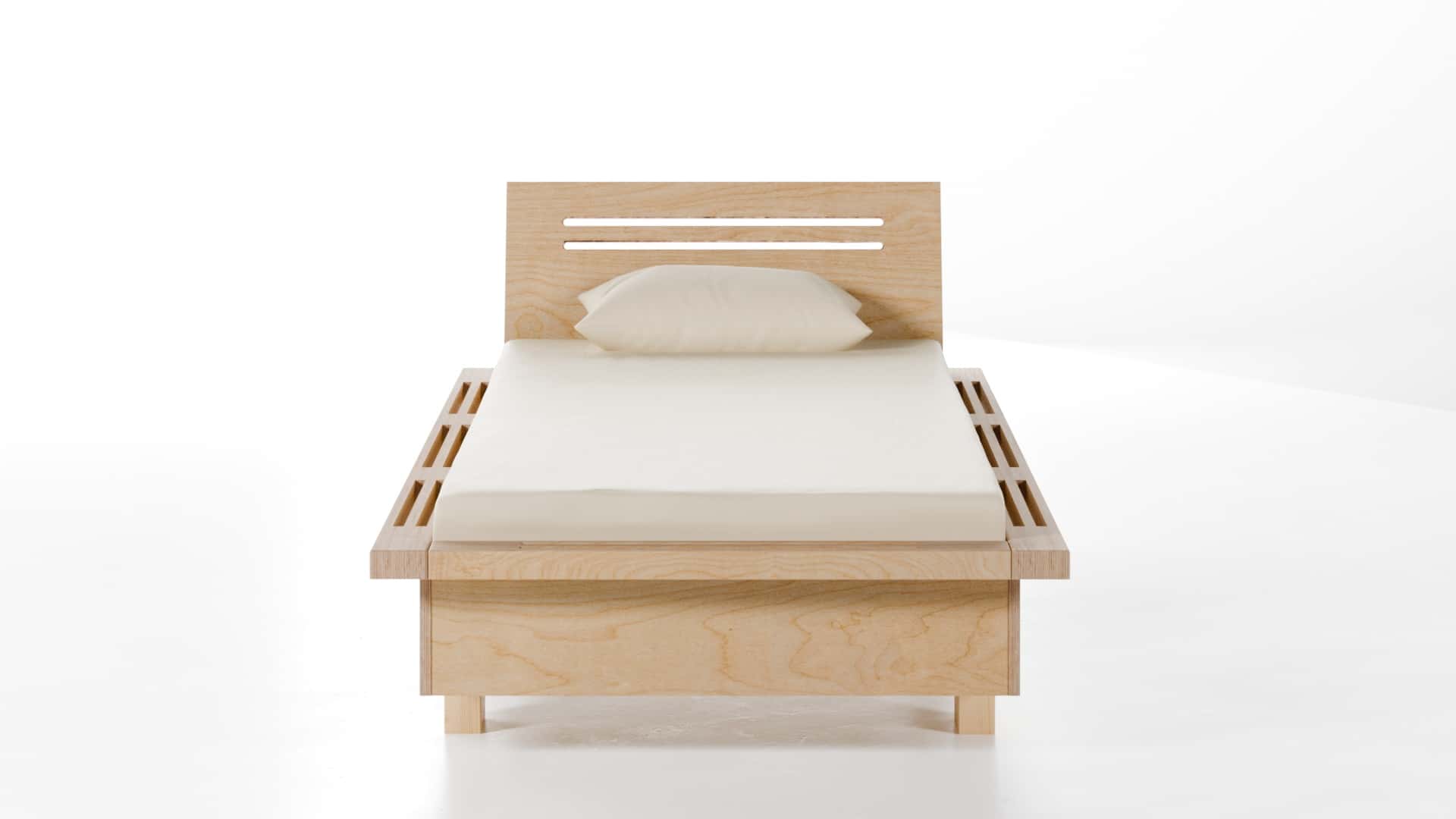 Bett Pagode Birke Schichtholz 90x200 cm