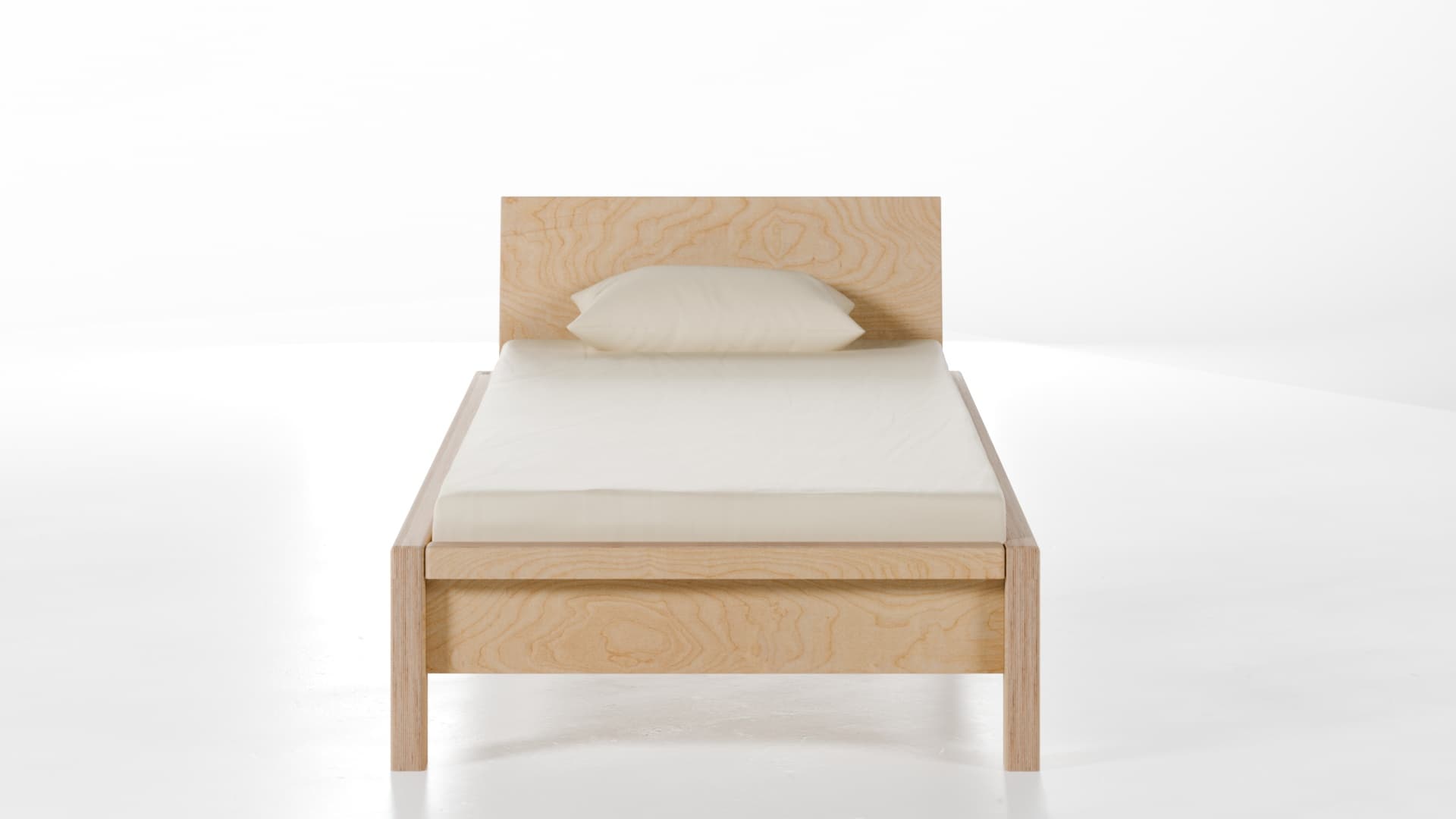 Bett Konstanz Birke Schichtholz 90x200 cm