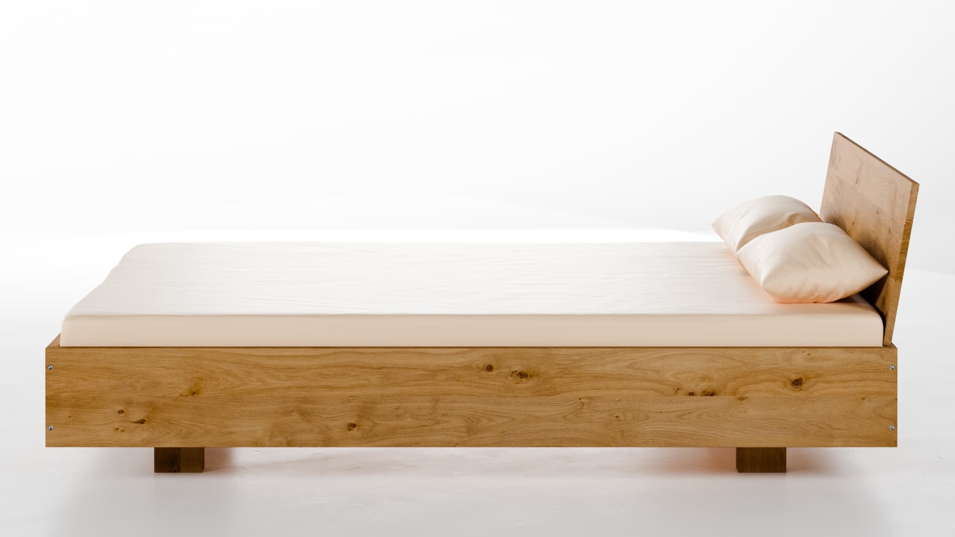 Massivholzbett München Wildeiche 140x200 cm