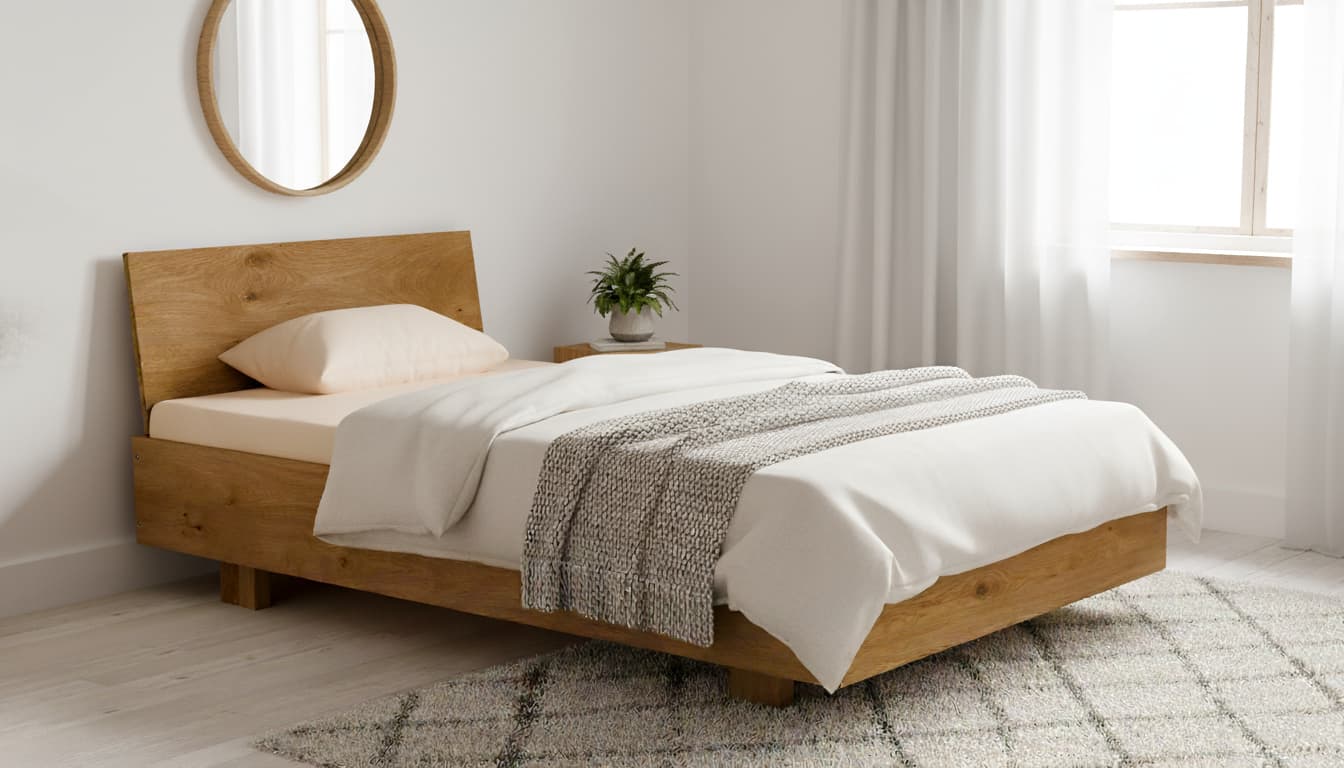 Massivholzbett München Wildeiche 90x200 cm