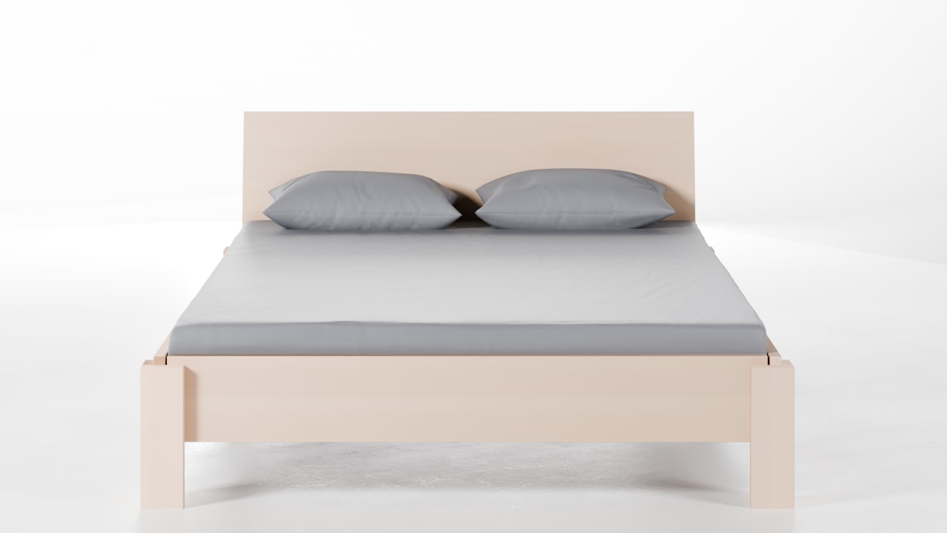 Massivholzbett Köln Buche weiß lasiert 140x200 cm