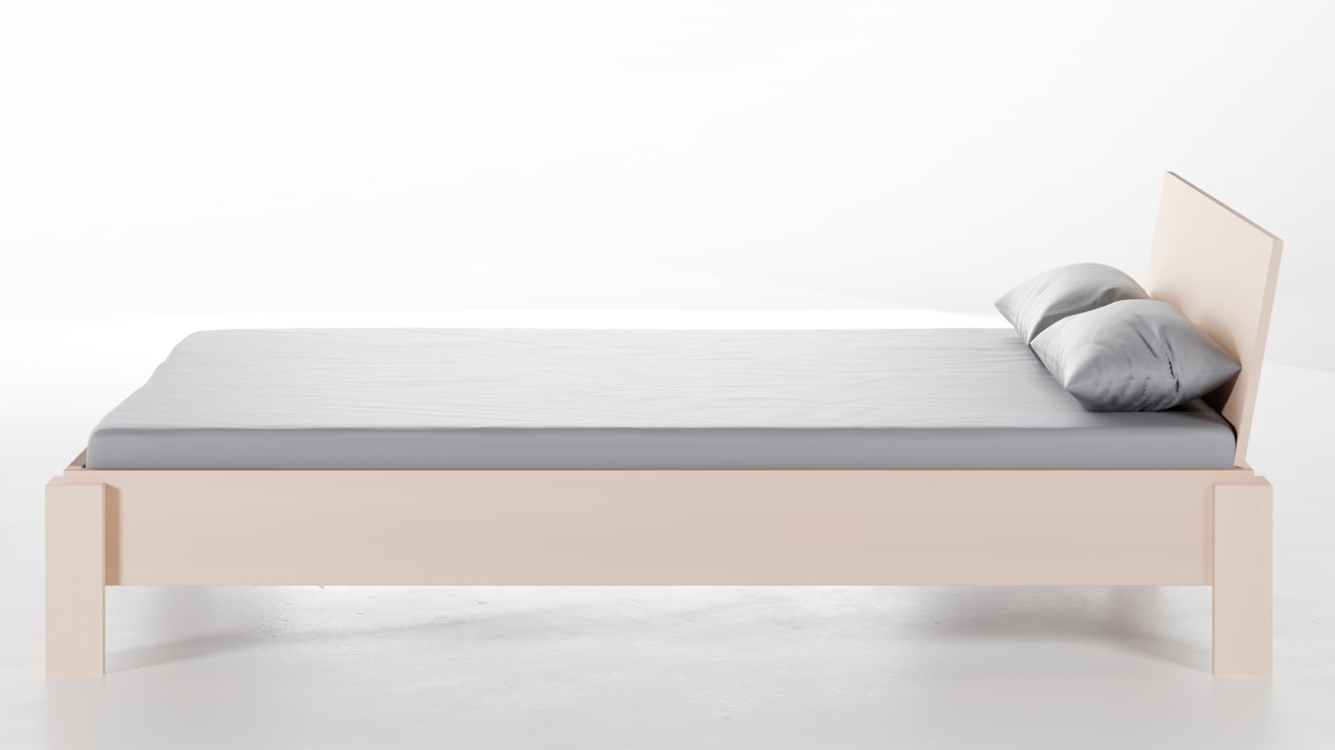 Massivholzbett Köln Buche weiß lasiert 140x200 cm