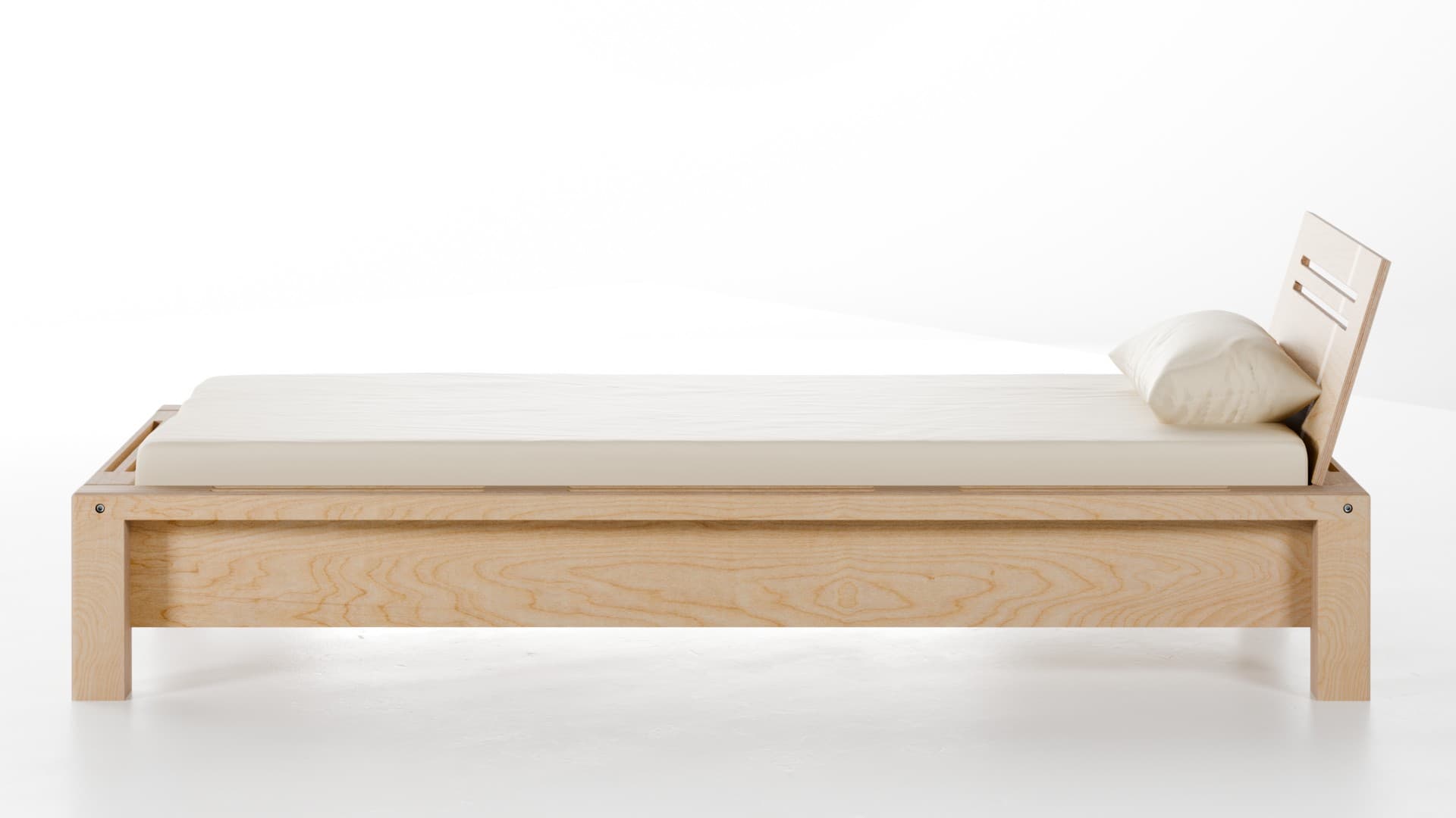 Bett Lamellenbett Birke Schichtholz 90x200 cm