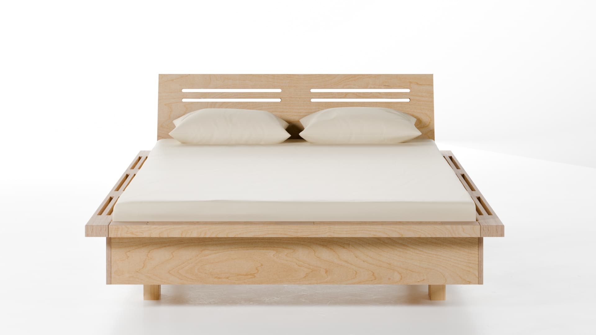 Bett Pagode Birke Schichtholz 140x200 cm