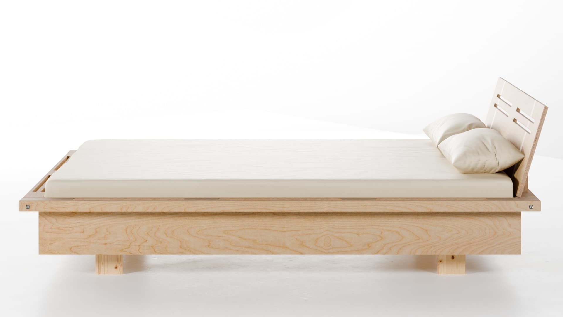 Bett Pagode Birke Schichtholz 140x200 cm