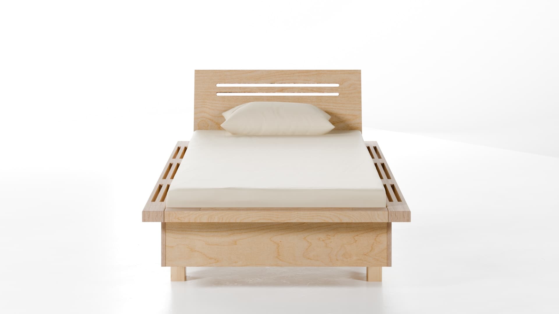 Bett Pagode Birke Schichtholz 90x200 cm