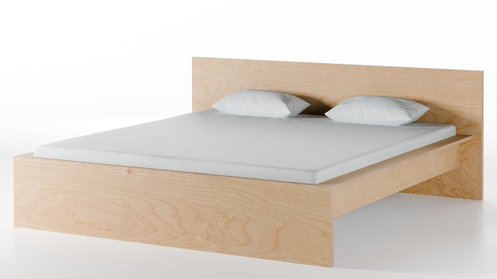 Bett Wien Birke Schichtholz 180x200 cm