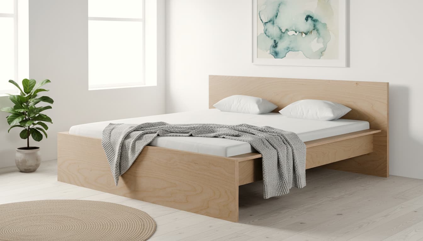 Bett Wien Birke Schichtholz 180x200 cm