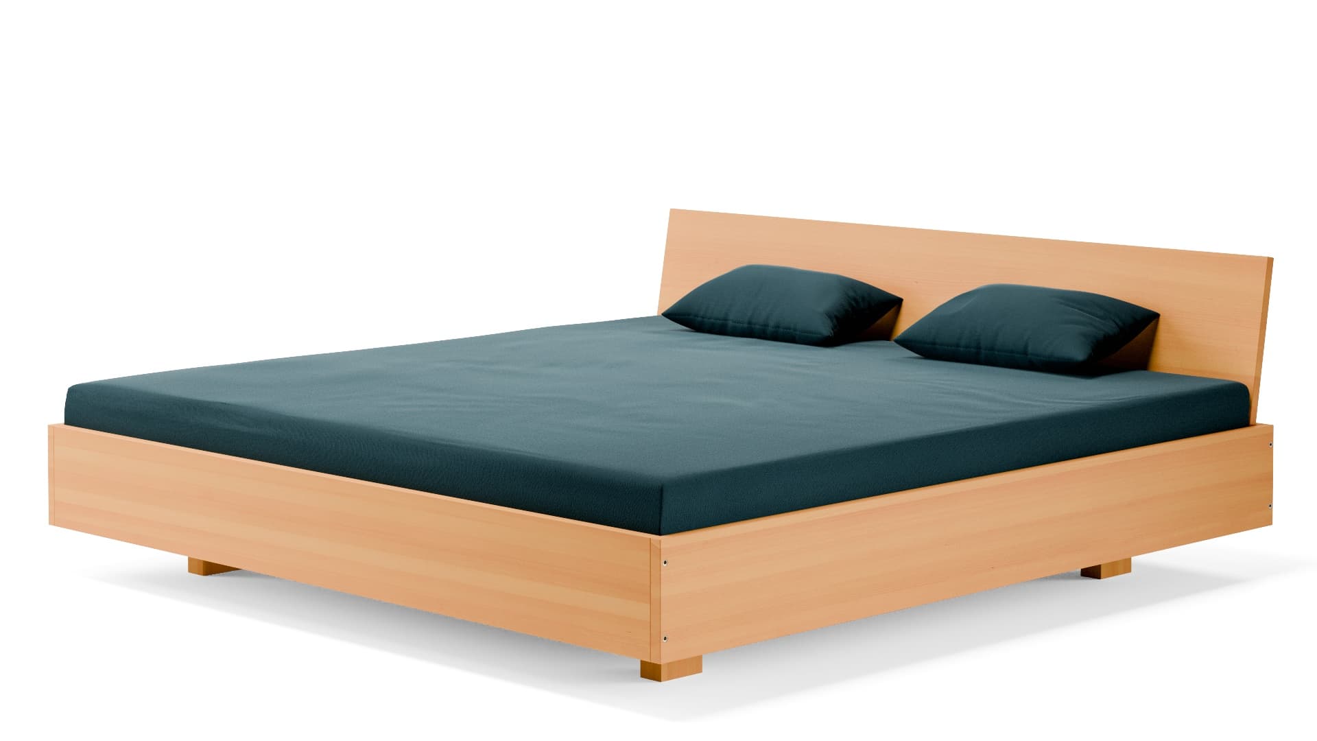 Dielenbett Buche Massivholz 200x200 cm