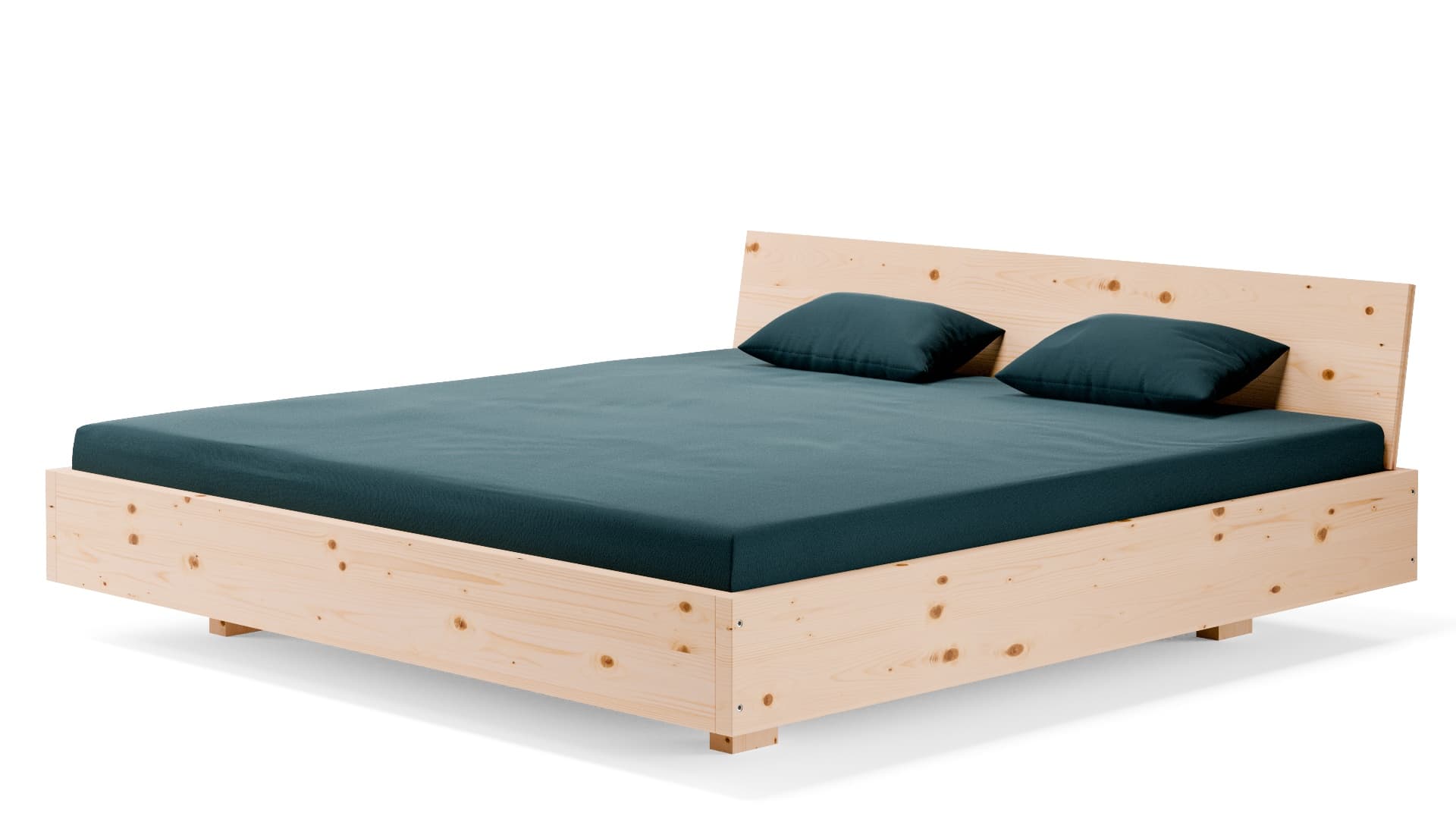 Dielenbett Zirbe Massivholz 200x200 cm