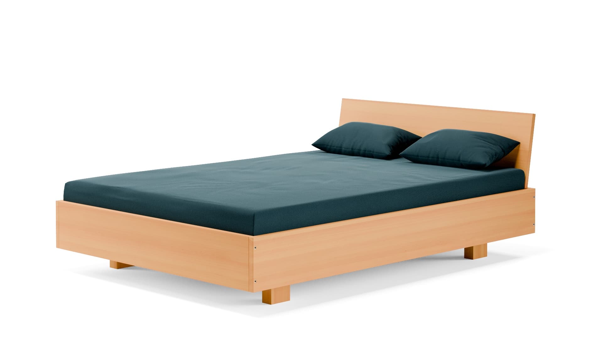 Dielenbett Buche Massivholz 120x200 cm