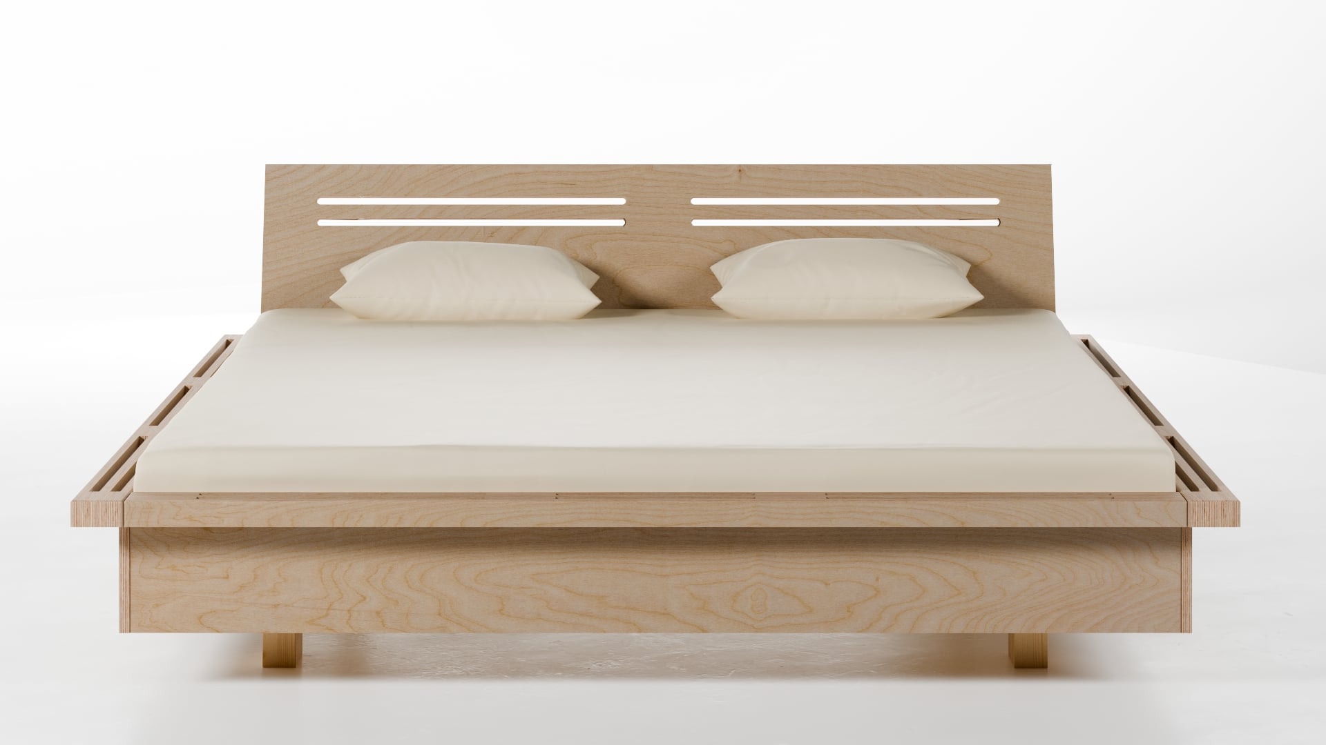 Bett Pagode Birke Schichtholz 180x200 cm