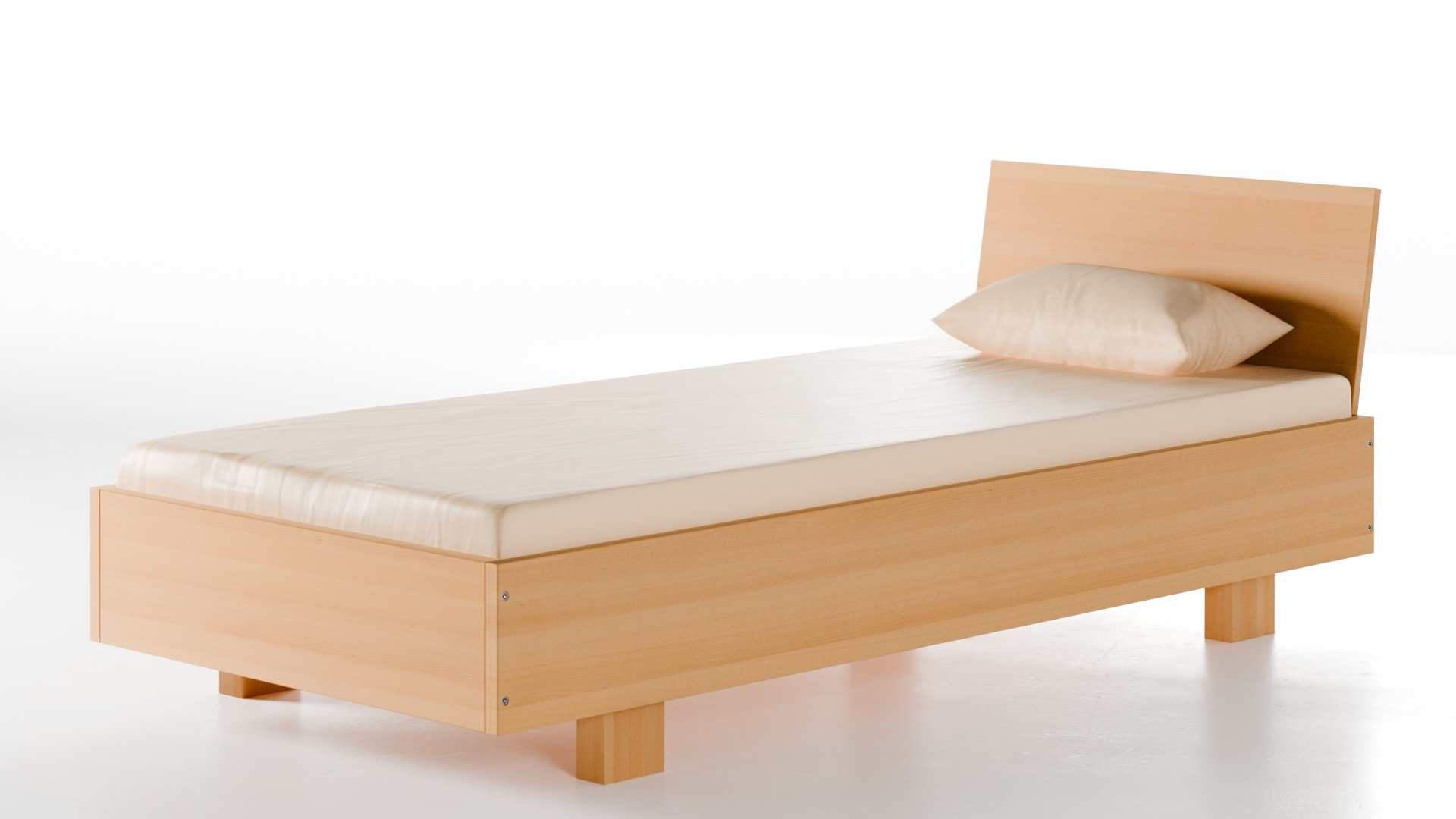 Massivholzbett München Buche 90x200 cm