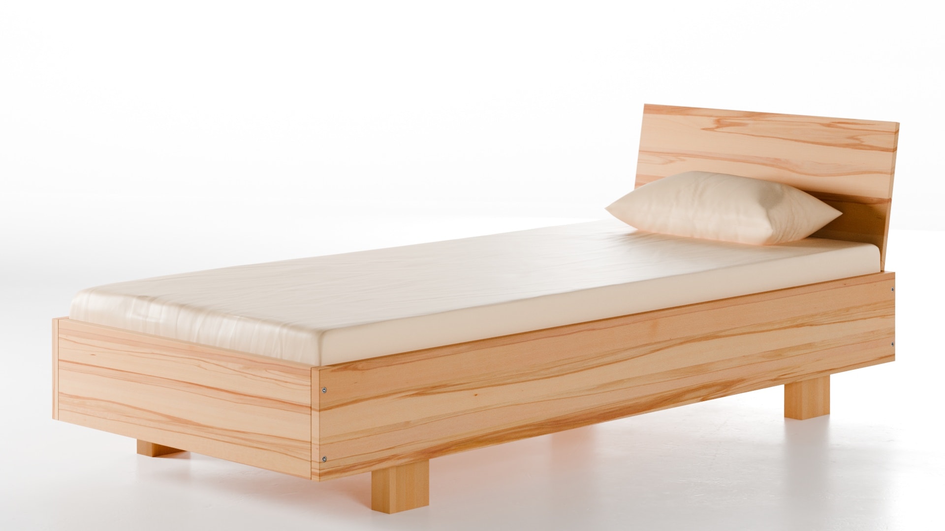 Massivholzbett München Kernbuche 90x200 cm