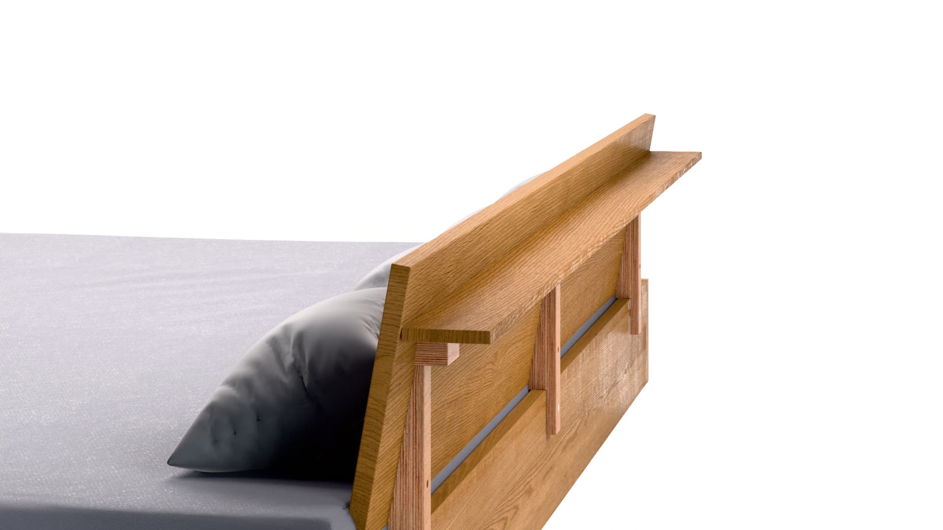 Ablage hinter Rückenlehne für Bett