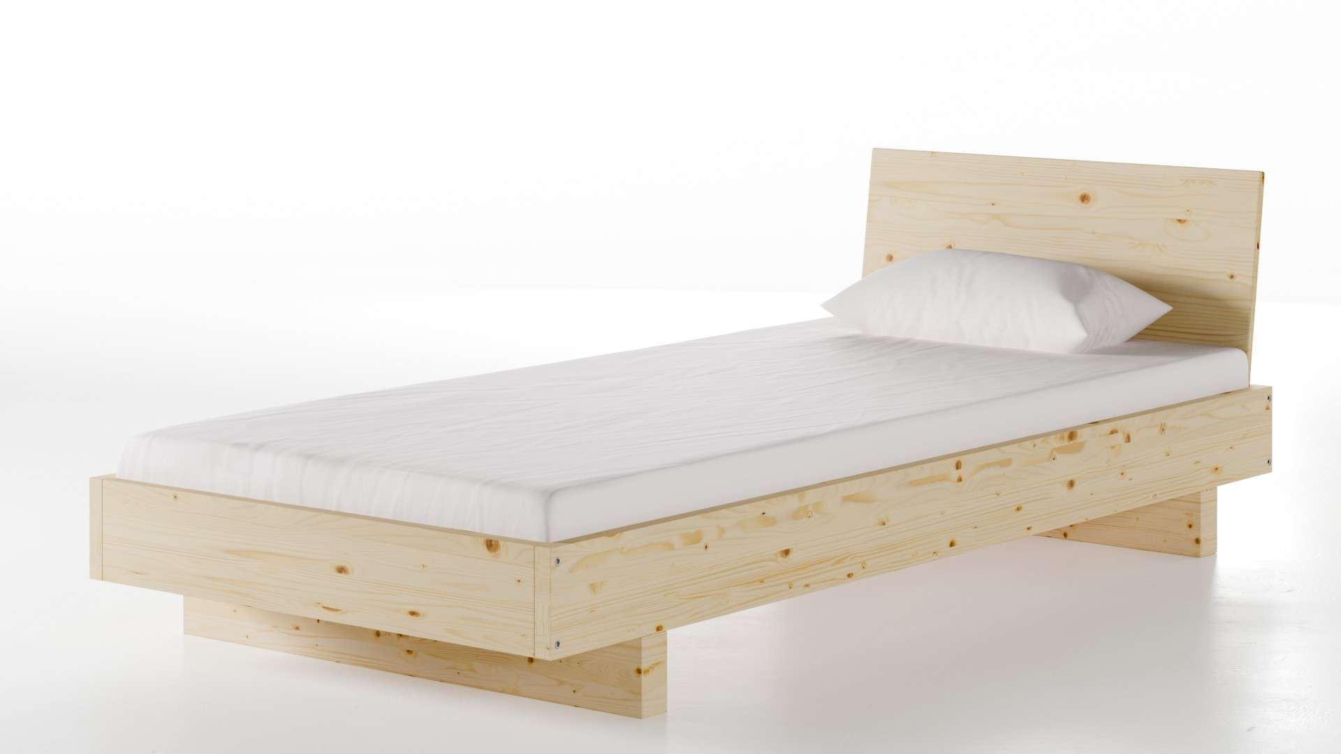 Massivholzbett Stuttgart Fichte 90x200 cm