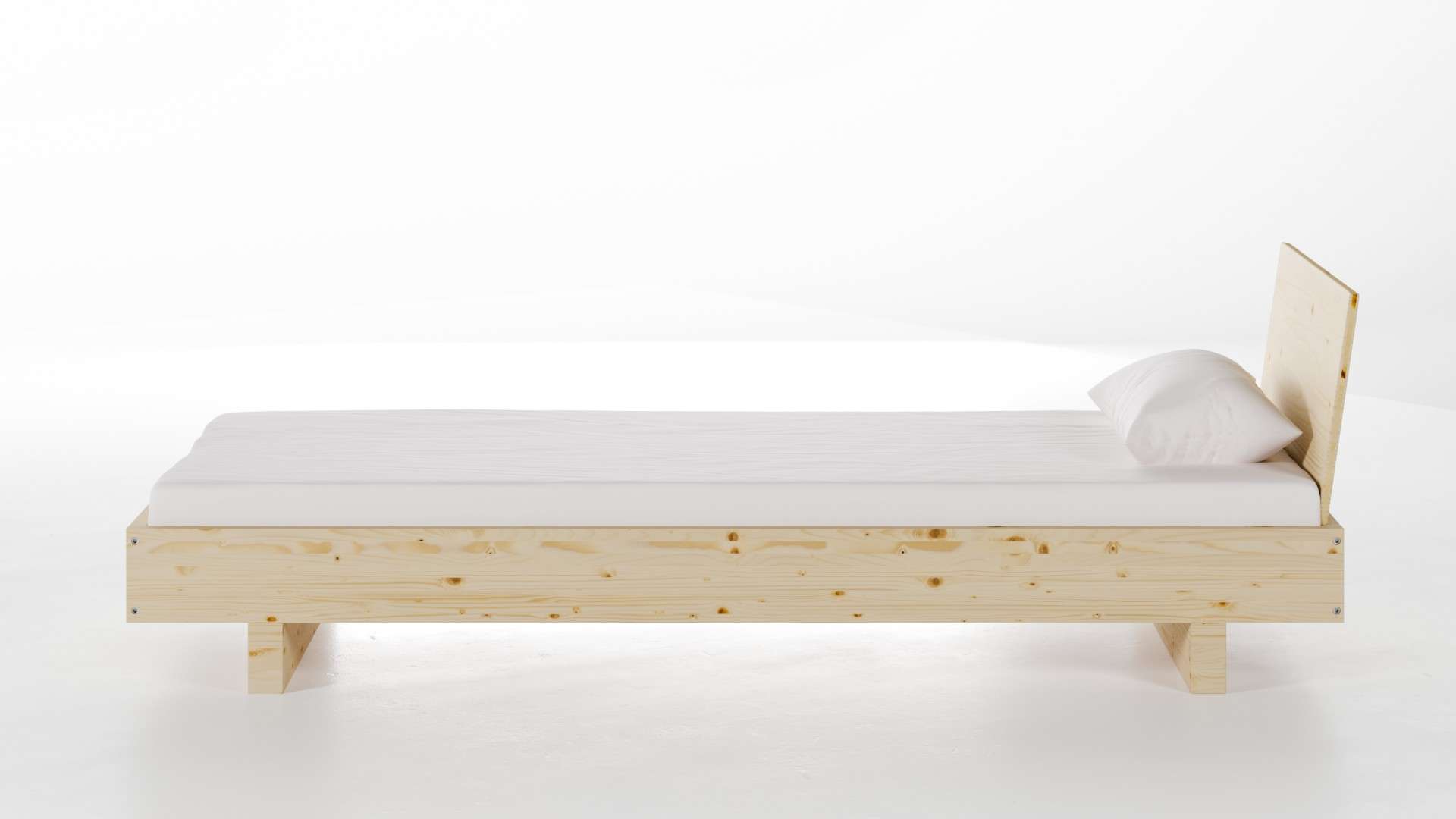 Massivholzbett Stuttgart Fichte 90x200 cm