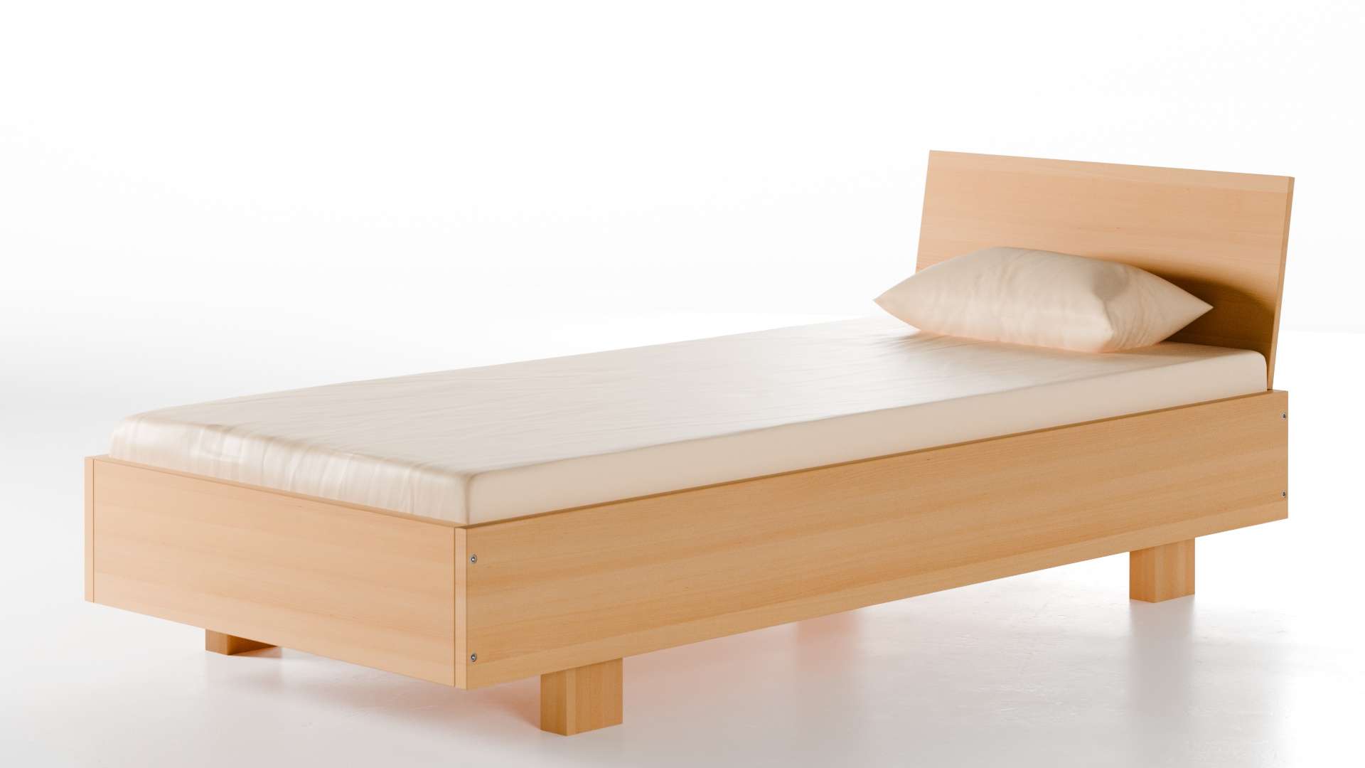 Massivholzbett München Buche 90x200 cm
