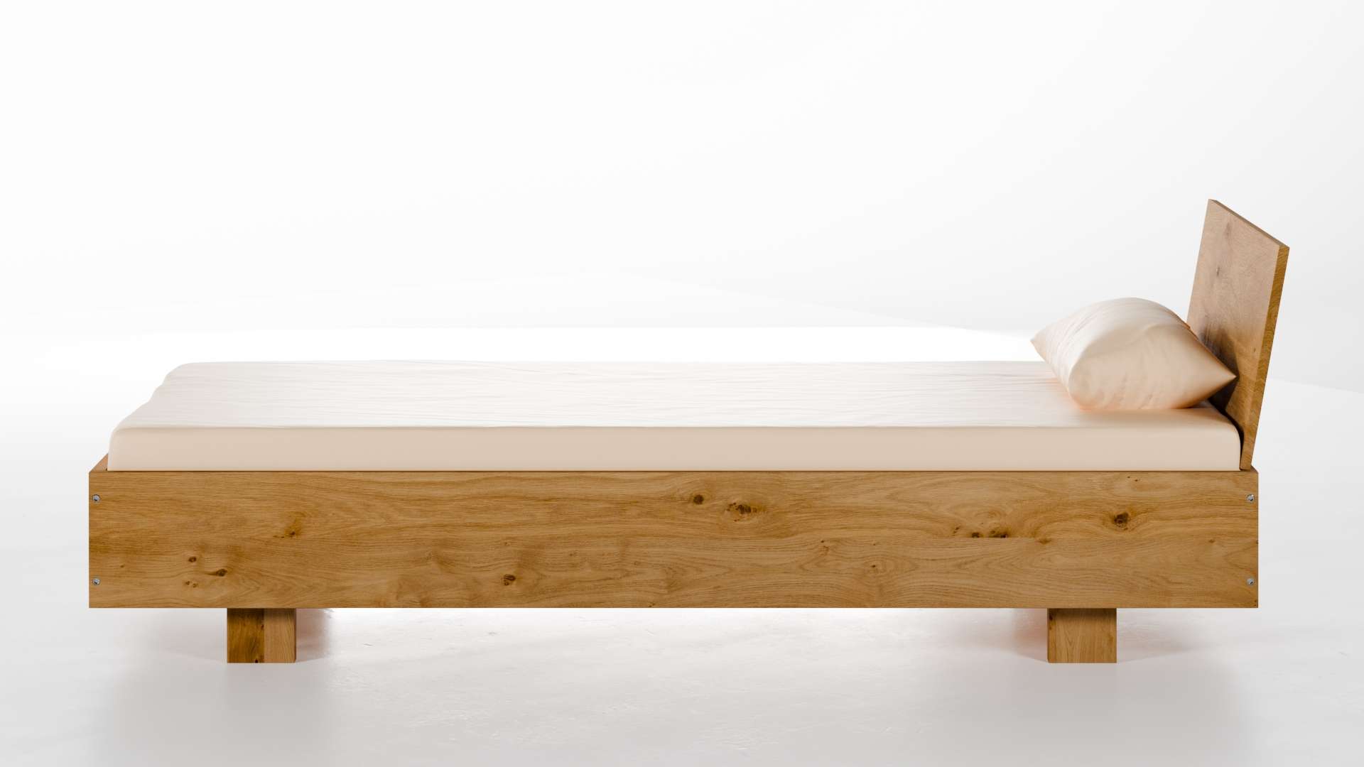 Massivholzbett München Wildeiche 90x200 cm