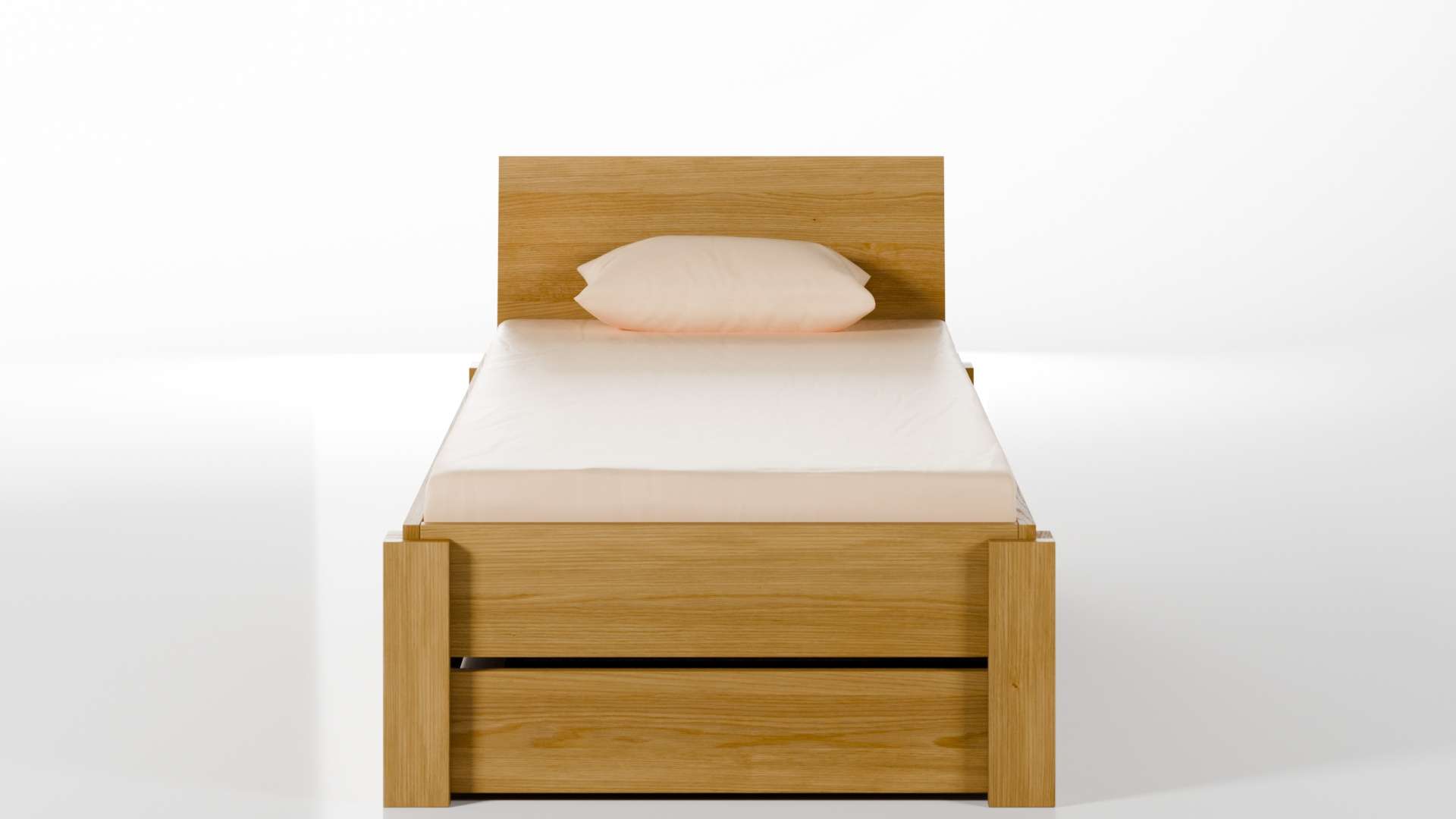 Stauraumbett Eiche Massivholz Köln 90x200 cm