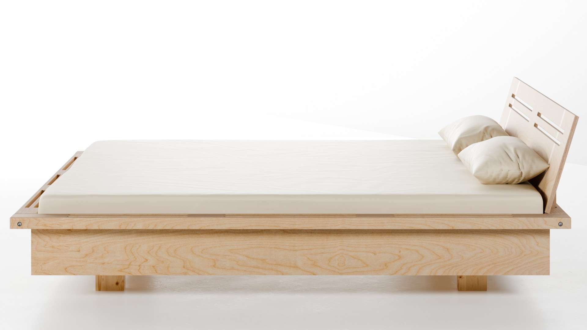 Bett Pagode Birke Schichtholz 180x200 cm