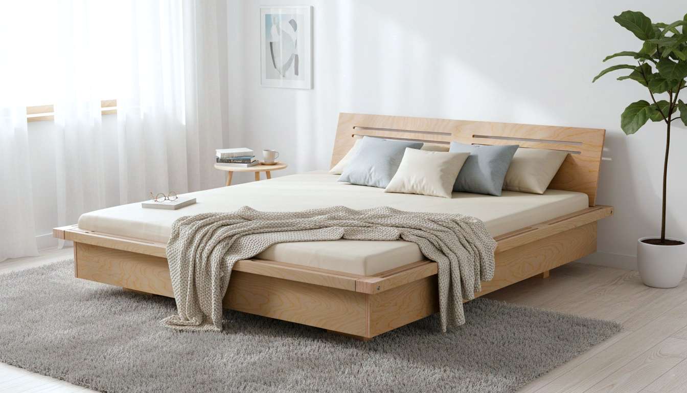 Bett Pagode Birke Schichtholz 180x200 cm