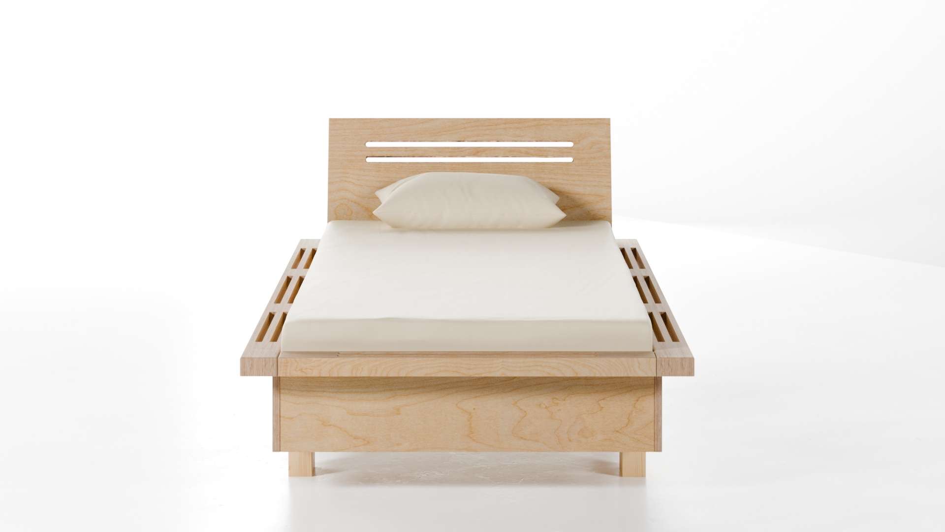 Bett Pagode Birke Schichtholz 90x200 cm