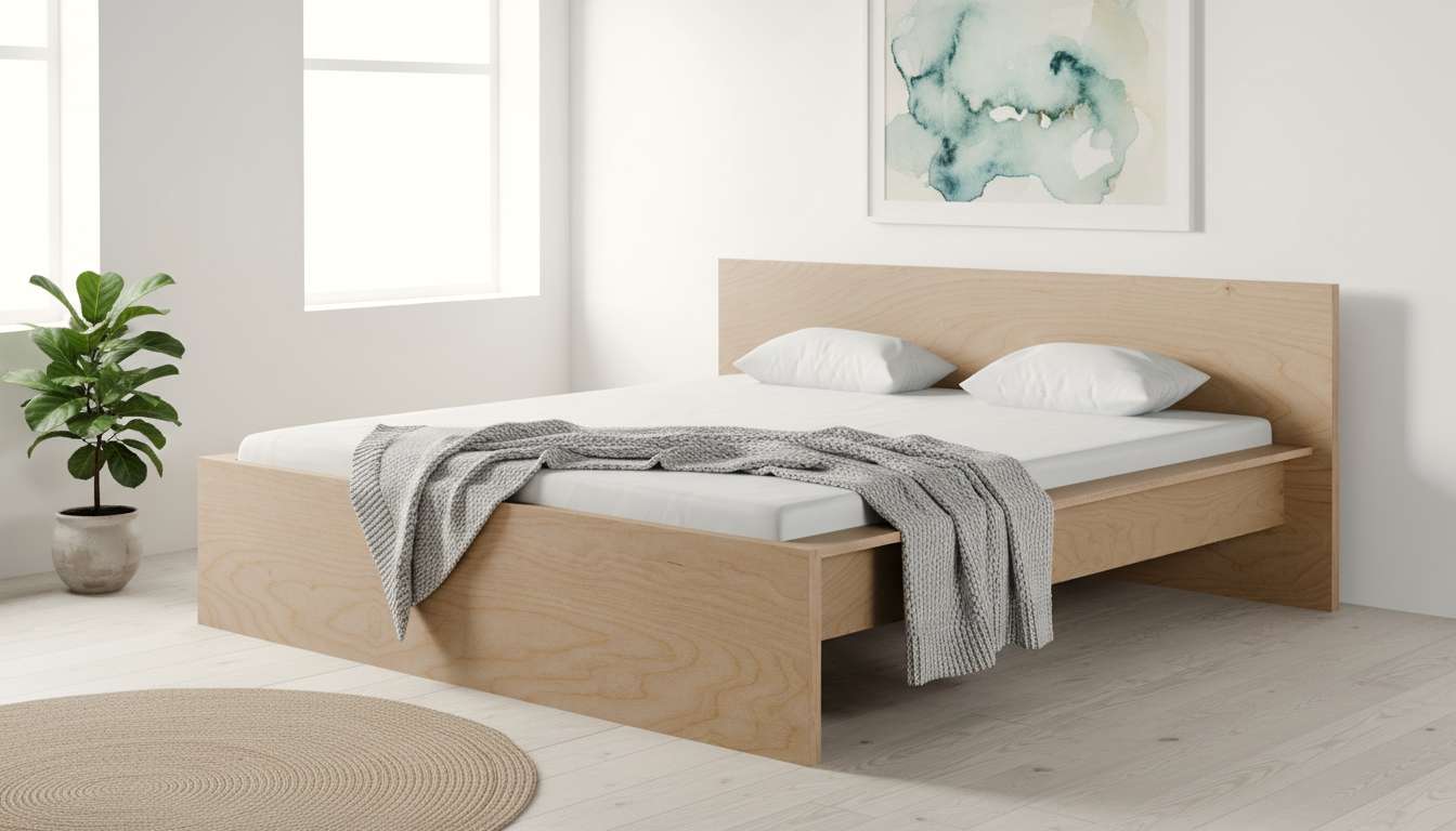 Bett Wien Birke Schichtholz 180x200 cm