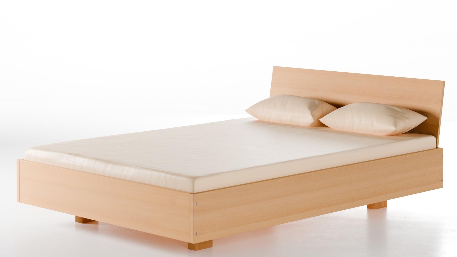 Dielenbett Buche Massivholz 140x200 cm