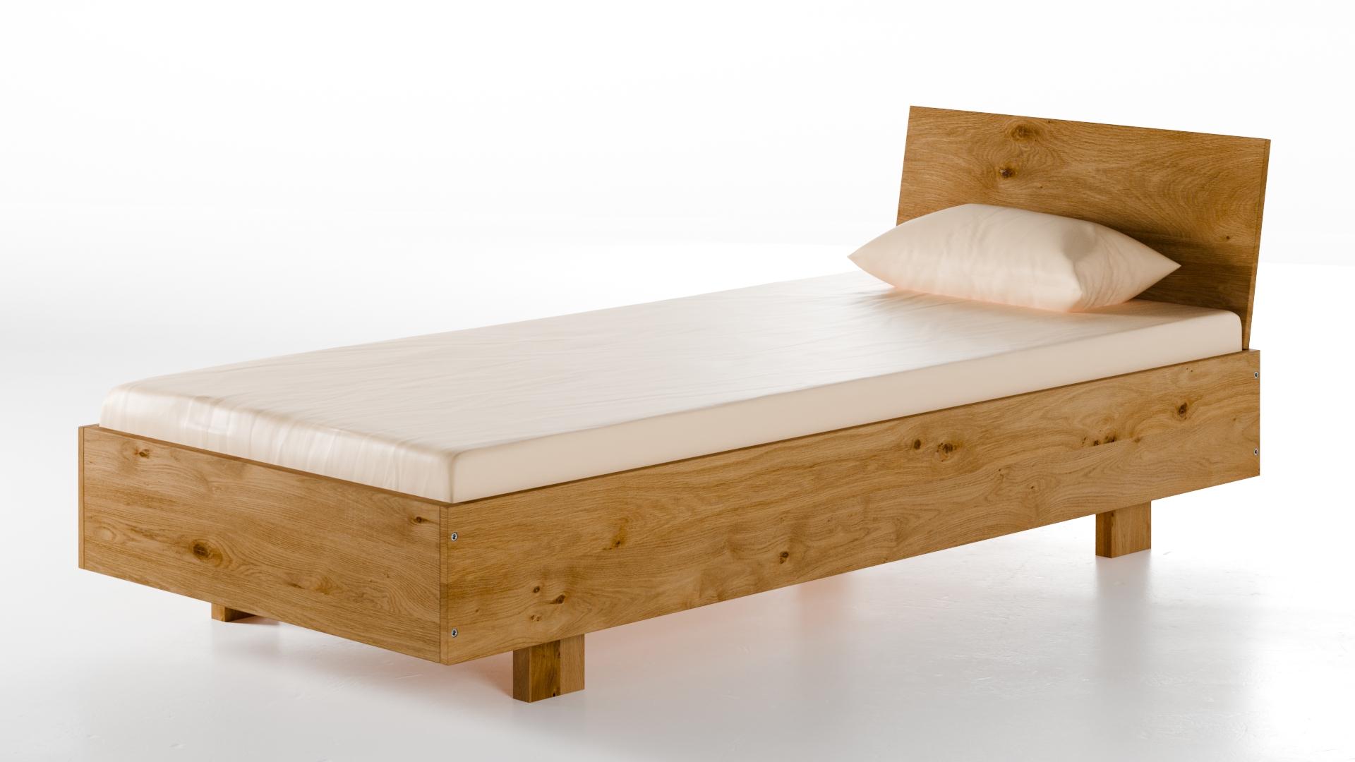 Dielenbett Wildeiche Massivholz 90x200 cm