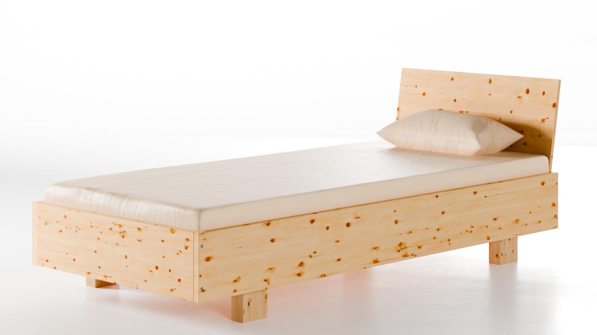 Dielenbett Zirbe Massivholz 90x200 cm